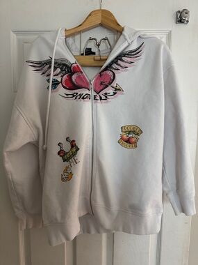 Forever 21 Black and White Strap with Silver Hardware